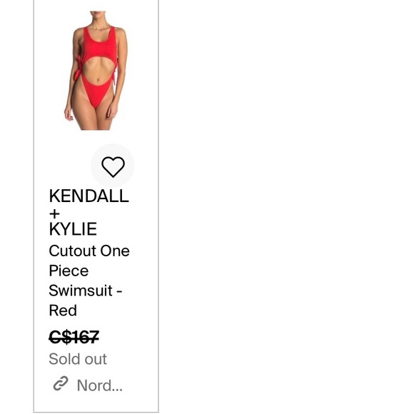 Kendall & Kylie sexy red bathing suit medium - Picture 2 of 6